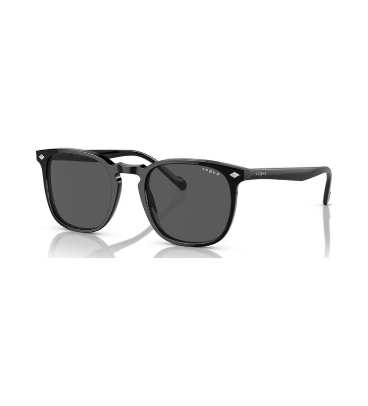 Vogue VO5328S Nero Lucido, lenti Grigio Scuro - vista angolata