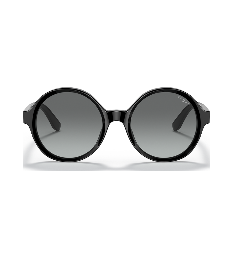 Vogue VO5393S Nero Lucido, lenti Grigio Sfumato - vista frontale