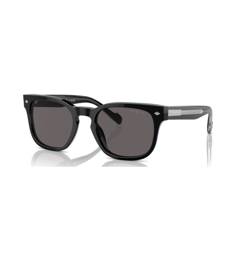 Vogue VO5571S Nero Lucido, lenti Grigio Scuro - vista angolata