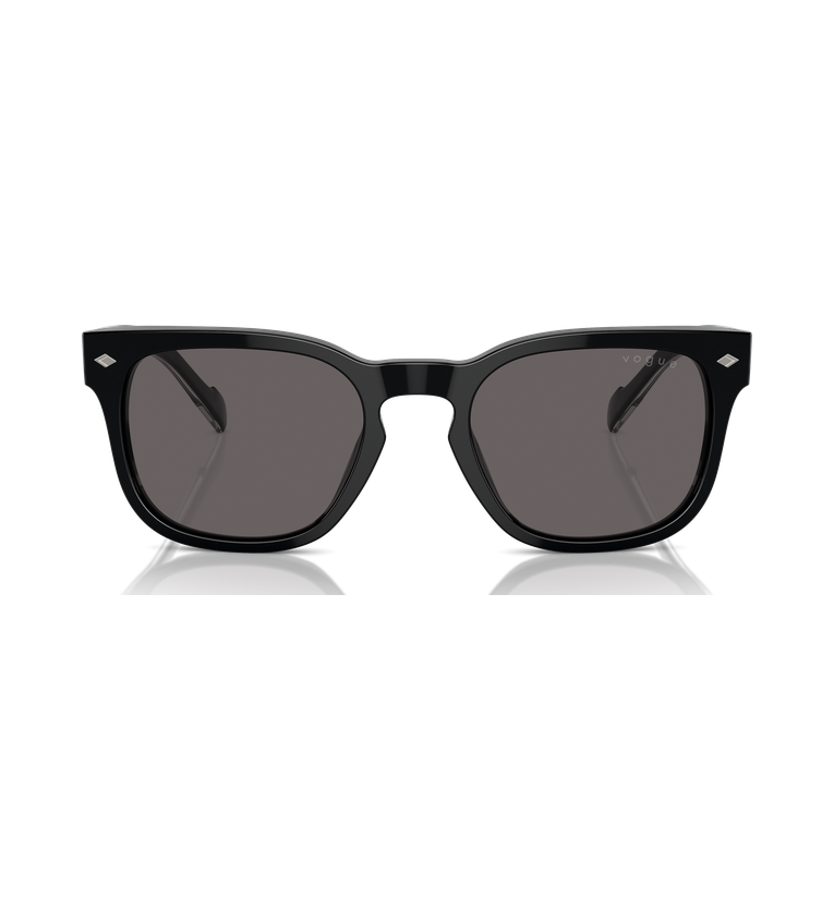 Vogue VO5571S Nero Lucido, lenti Grigio Scuro - vista frontale